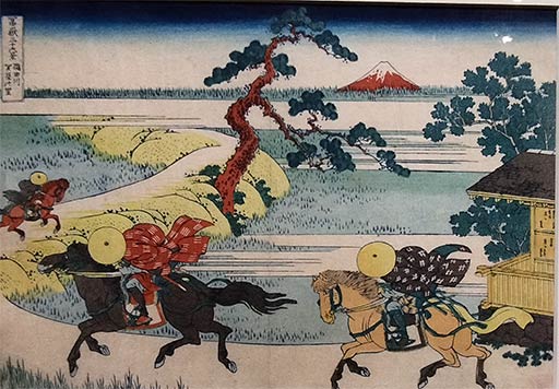 Le village de Sekiya sur la Sumida, Trente-six vues du Mont Fuji, estampe nishiki-e sur papier, vers 1830-1834 Hokusai 4