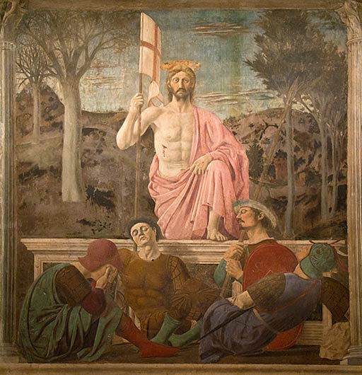 Piero della Francesca, La Résurrection, Museo Civico, SanSepolcro, vue d’ensemble Resurrection Piero 1