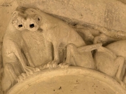 Chapiteau du mur sud, lions affrontés