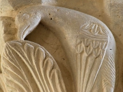 Chapiteau de la nef, oiseaux à la nacelle, détail
